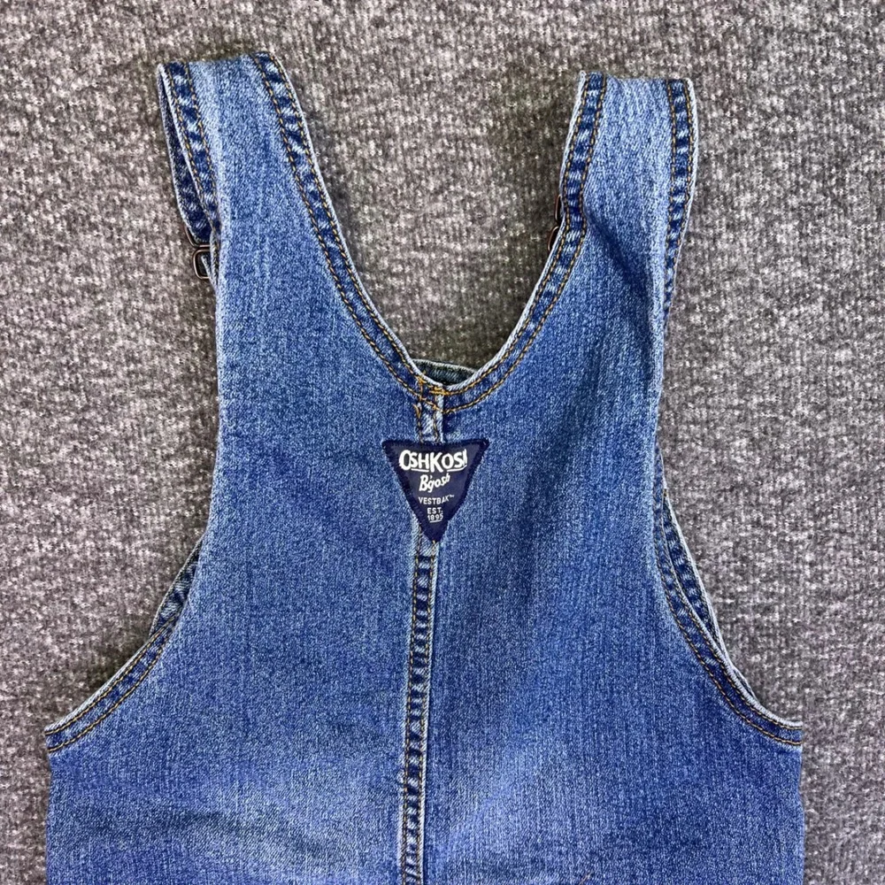 OshKosh B'gosh Denim Overalls Kids 3T Blue‎ Carpenter Casual Stretch Bibs
